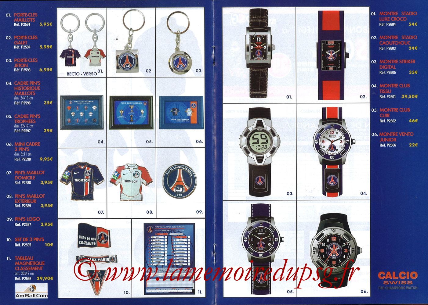 Catalogue PSG - 2003-04 - Pages 04 et 05