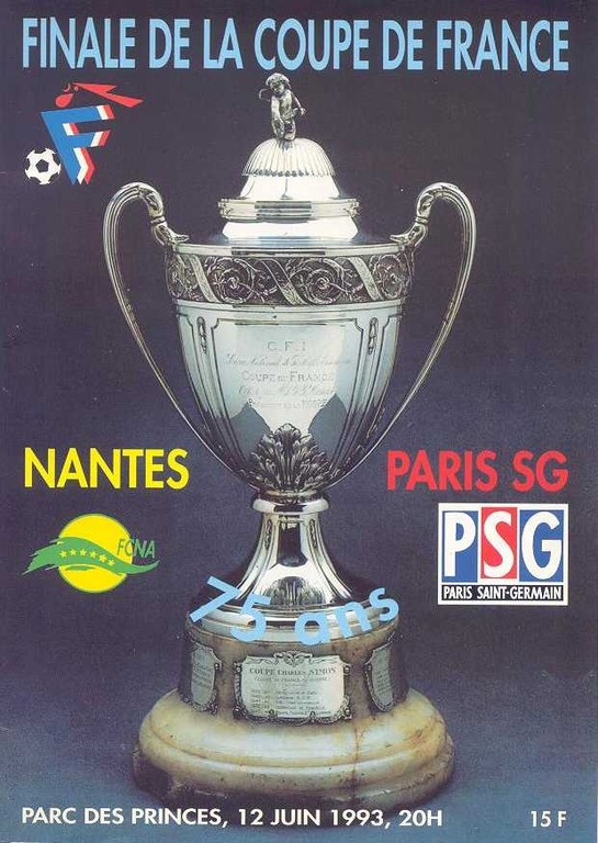 1993-06-12  PSG-Nantes (Finale CF au Parc des Princes, Programme officiel FFF)