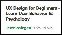 Screenshot von UX-Kurs auf Udemy