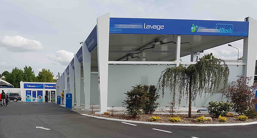 Couverture métallique avec peinture thermolaquée pour centre de lavage automobile