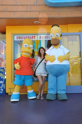 Bart, Homer und ich - also ich bin das in der Mitte! 