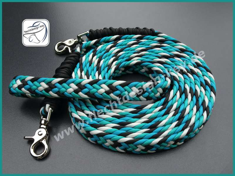 Flach geflochtene Zügel aus Paracord, Fischgrät