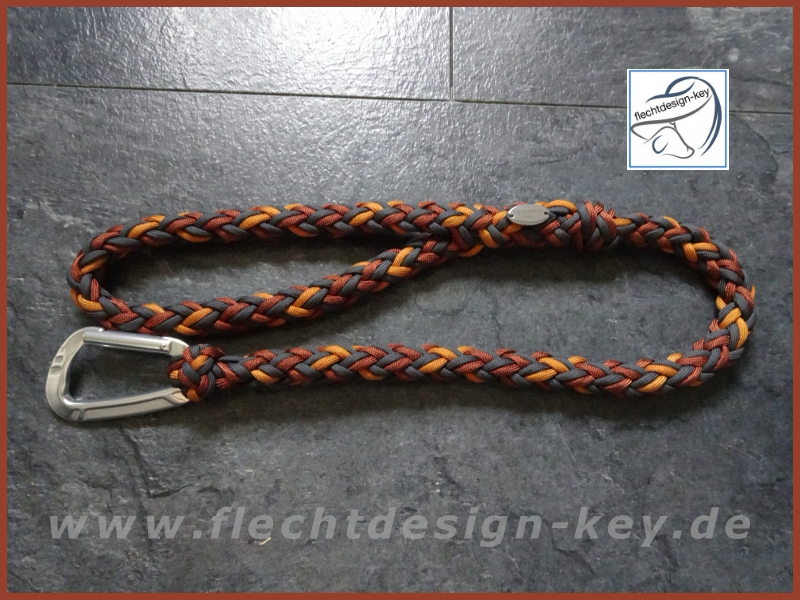 Geflochtener Paracord Kurzführer, feste Handschlaufe, 12fach rund geflochten