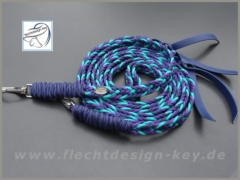 Offene Westernzügel aus Paracord flach geflochten, 18mm Fischgrät
