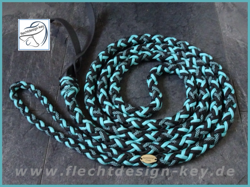 Bodenarbeitsseil, Strick aus Paracord 12fach rund geflochten