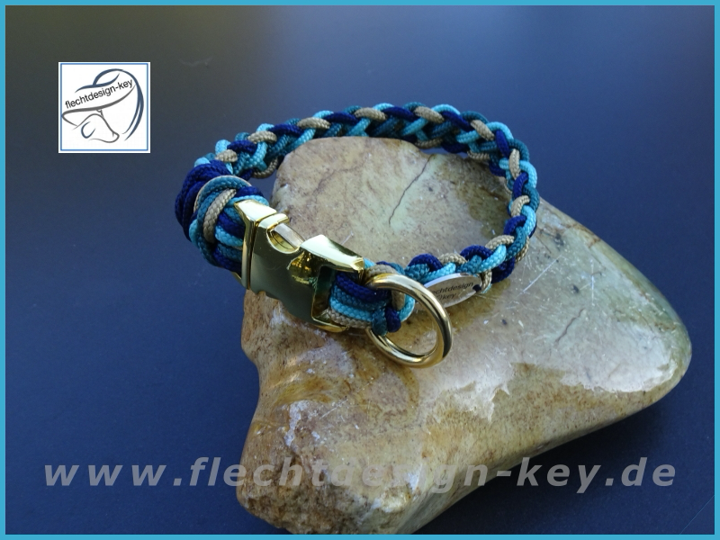 Halsband Paracord Type II für kleine Hunde, Cross braid