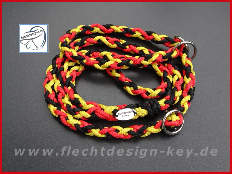 Retrieverleine, Schlupfleine aus Paracord 6fach rund geflochten