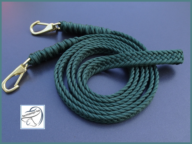 Flach geflochtene Paracord Zügel geschlossen, 18mm Fischgrät