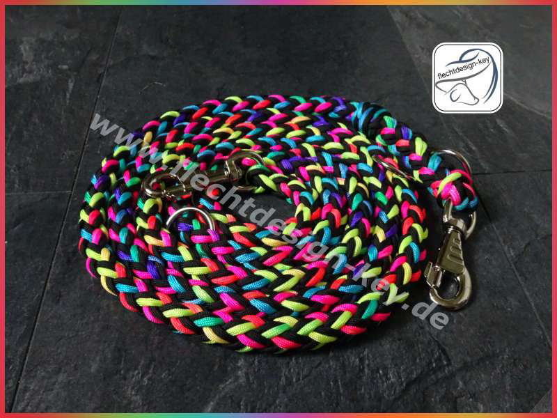 Paracord Hundeleine 12fach rund geflochten