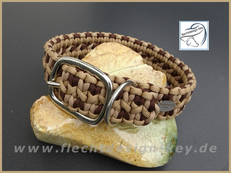 Mit Dornschnalle verstellbares geflochtenes Halsband aus Paracord