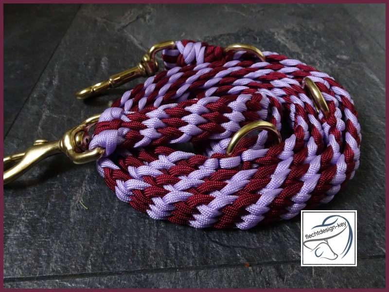 Paracord Hundeleine, Flechtleine, Hundeleine flach geflochten, Woven Flat Braid