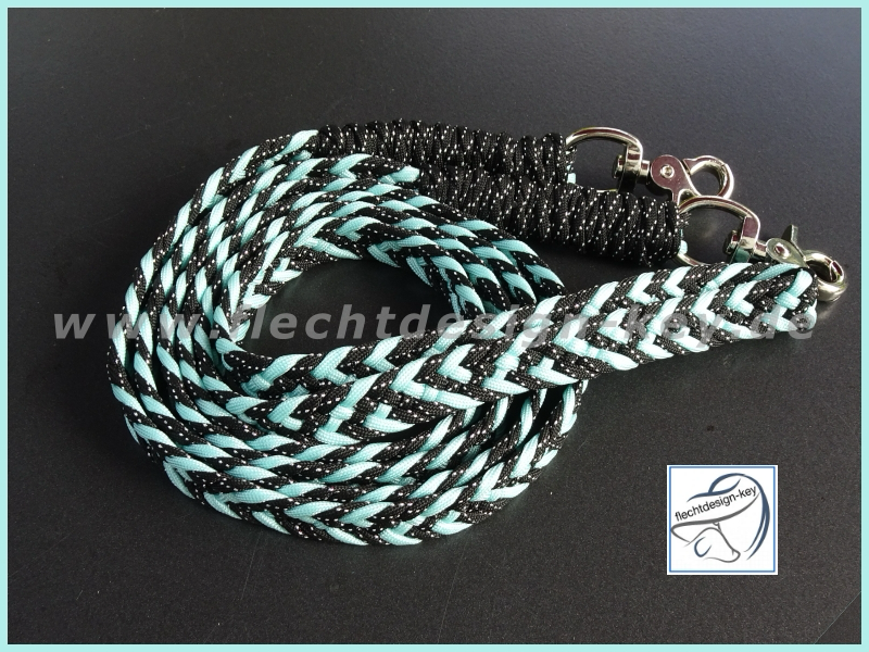 Fölache Flechtzügel aus Paracord 18mm Fischgrät