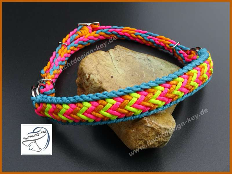 Geflochtenes Sidepull-Nasenband aus Paracord mit Kinnriemen