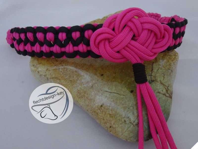 Stirnriemen, Stirnband geflochten aus Paracord für Pferde, keltischer Knoten
