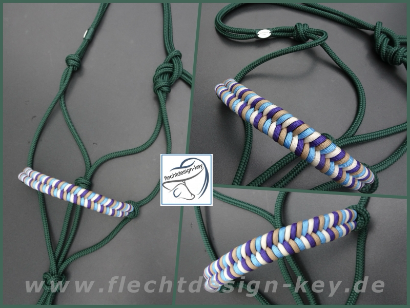 Knotenhalfter mit umflochtenem Nasenteil aus Paracord