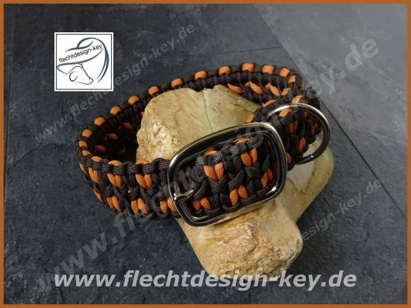 Paracord Hundehalsband mit Schnalle verstellbar, Wide Solomon
