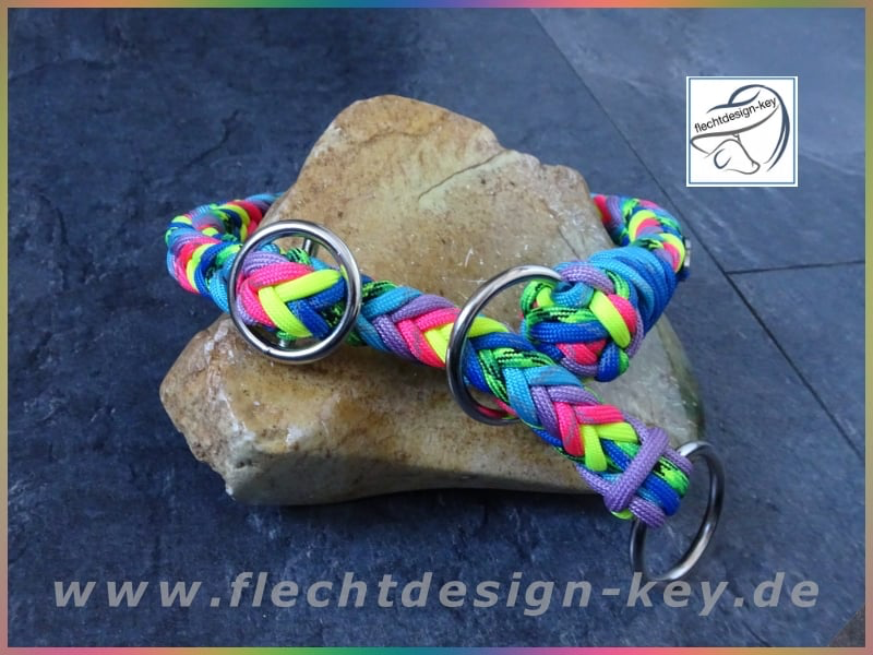 Paracord Halsband mit Zugstopp, 12fach Herringbone