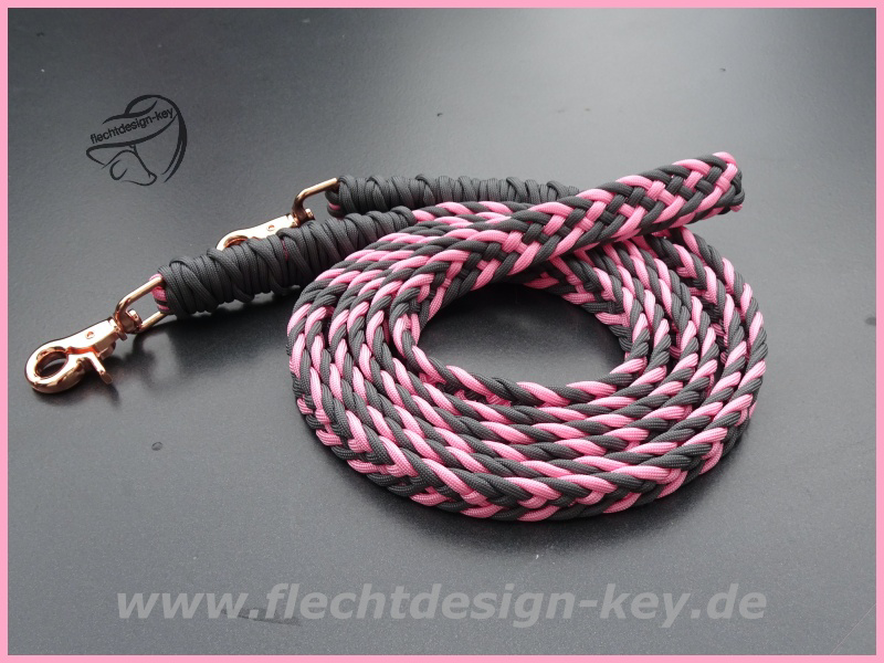 Flache Paracord Zügel 18mm Fischgrät, handarbeit