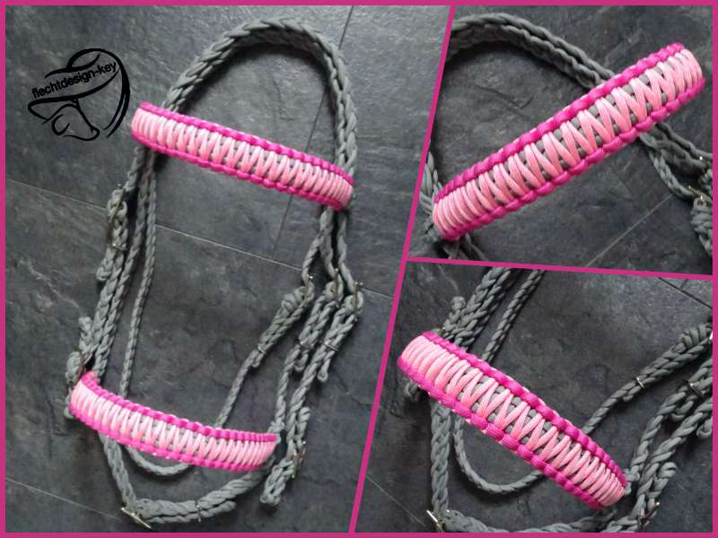 Flechttrense Englisch mit Reithalfter aus Paracord