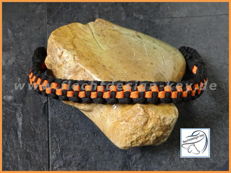 Stirnriemen Chess Line, schwarz, orange