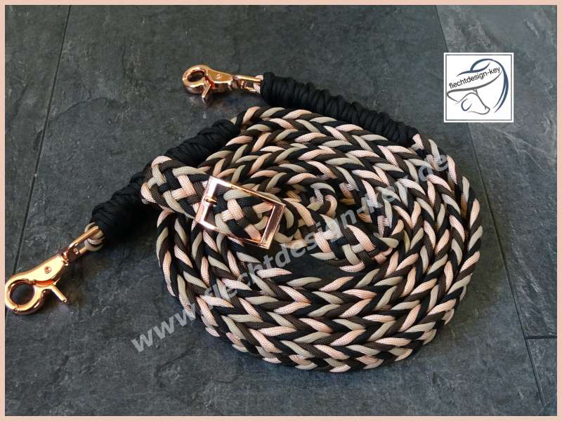 Paracord Zügel flach geflochten