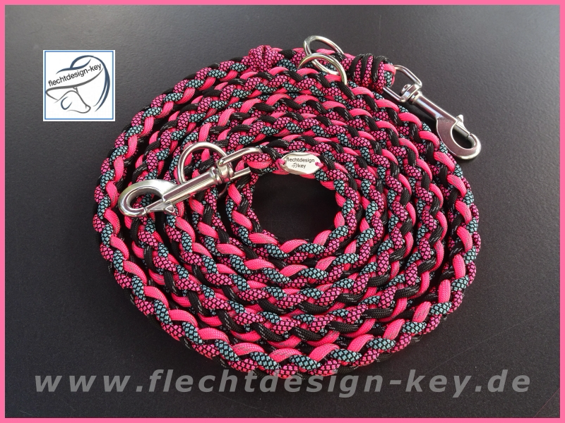 Paracord Hundeleine rund geflochten, Gaucho