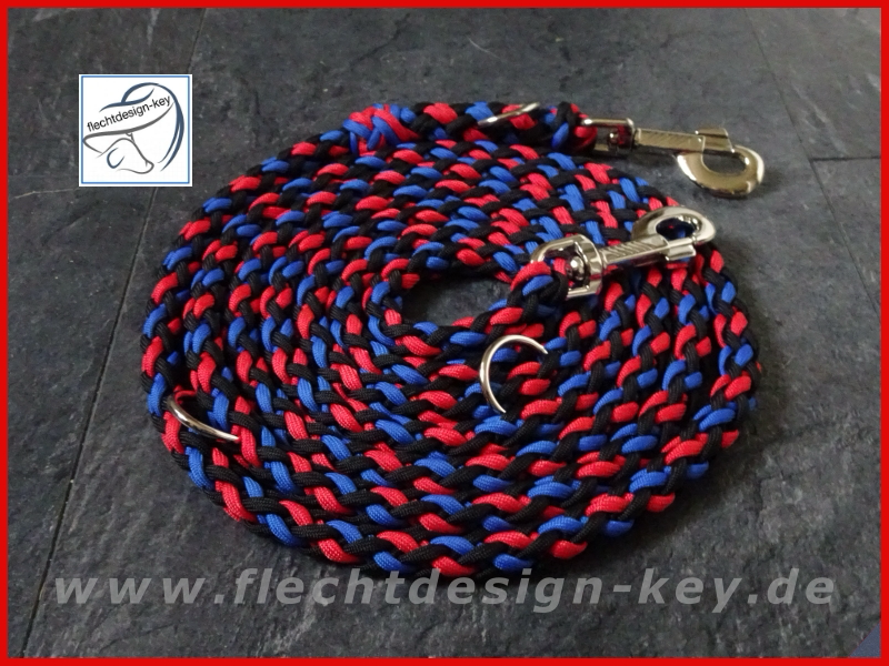Verstellbare Paracord Hundeleine geflochten Gaucho