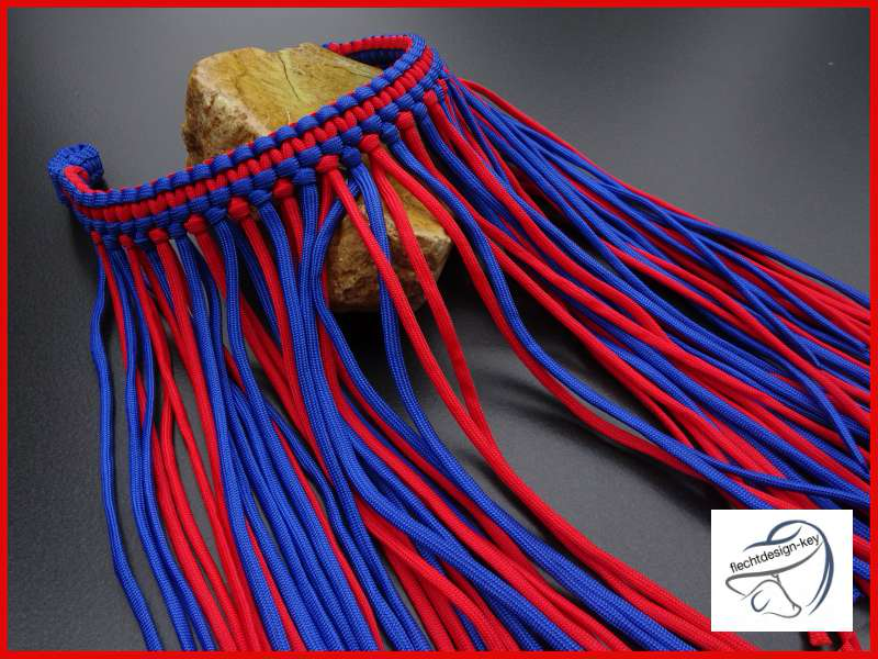 Stirnriemen, Stirnband für Pferde aus Paracord Fliegenfransen
