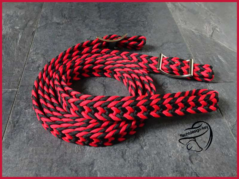 Flache Flechtzügel 20mm Fischgrät mit Conwayschnallen