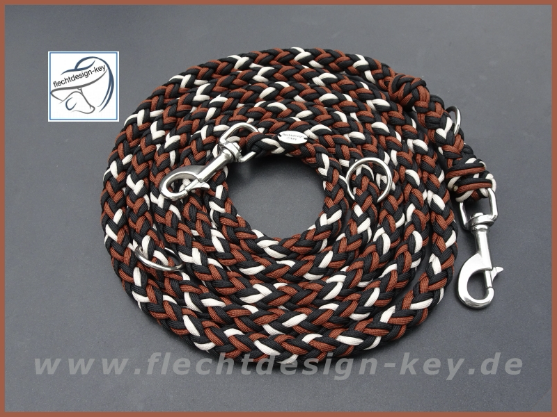 12fach rund geflochtene Paracord Hundeleine
