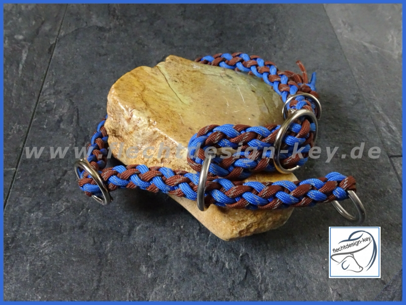 Reflektierendes Halsband mit Zugstopp rund aus Paracord