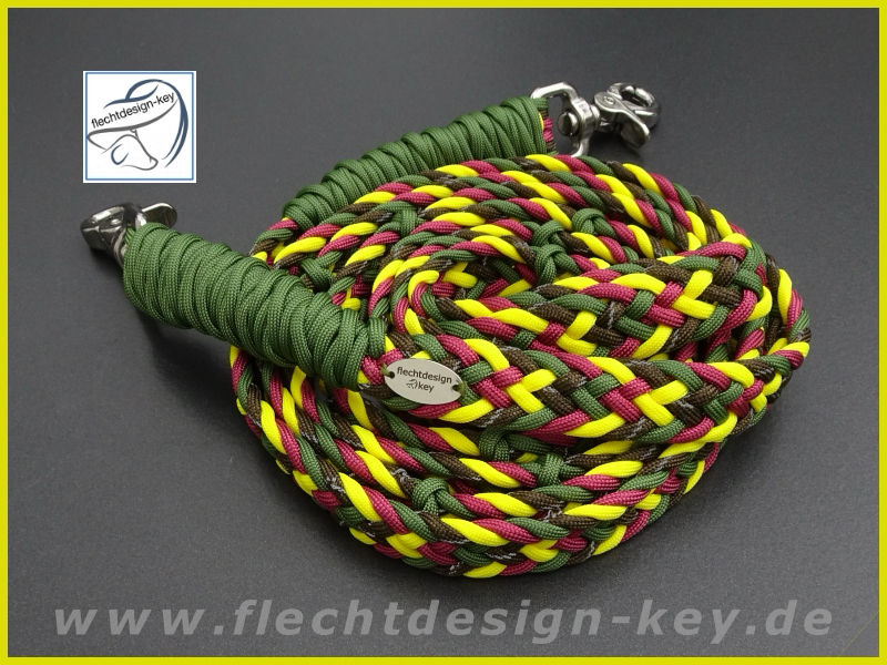 Reflektierende flache Paracord Zügel 20mm Fischgrät