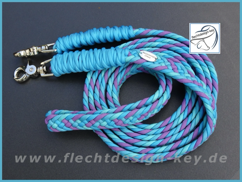 Flache geflochtene geschlossene Zügel aus Paracord, 18mm Fischgrät