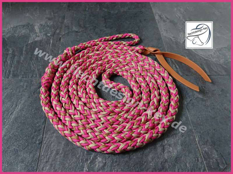 Paracord Bodenarbeitsseil zum Einschlaufen mit Biothane-Klatsche