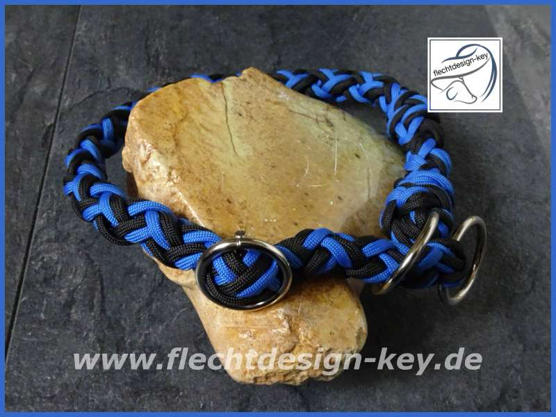 Hundehalsband mit Zugstopp aus Paracord, 12-fach rund