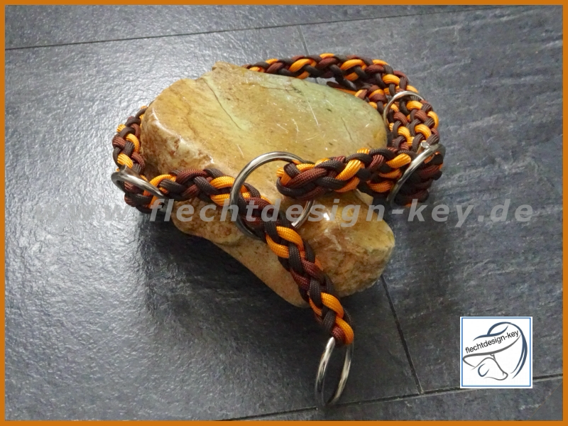 Rundgeflochtenes Halsband aus Paracord mit Zugstopp