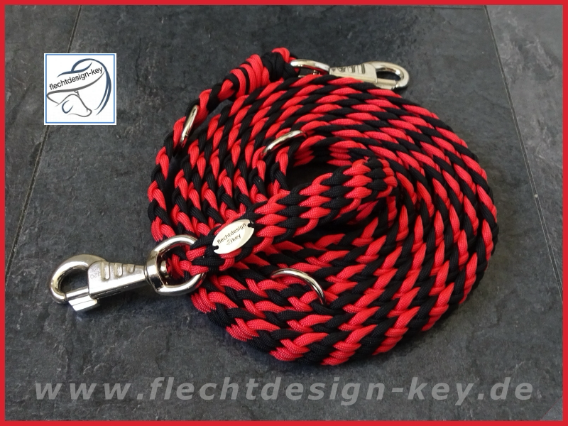 Flache Flechtleine für Hunde aus Paracord, Woven Braid