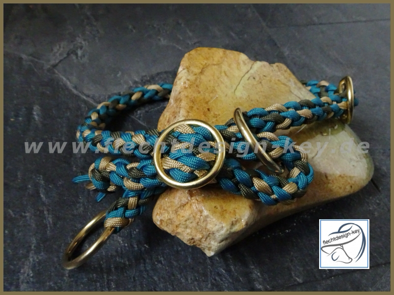 Paracordhalsband mit Zugstopp rund geflochten