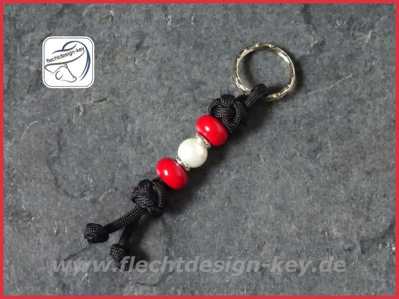 Anhänger aus Paracord mit 3 Perlen