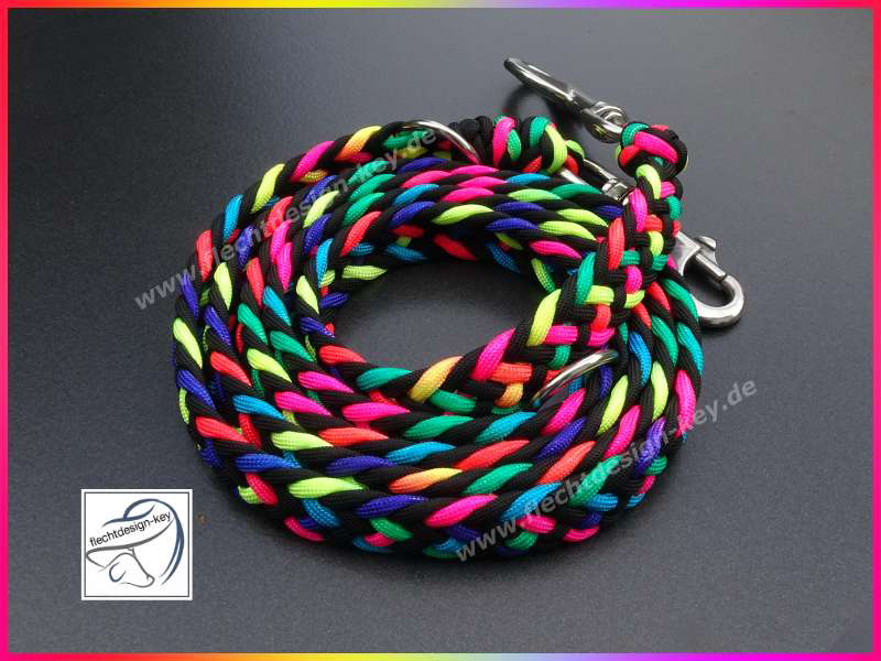 Flache geflochtene Hundeleine aus Paracord