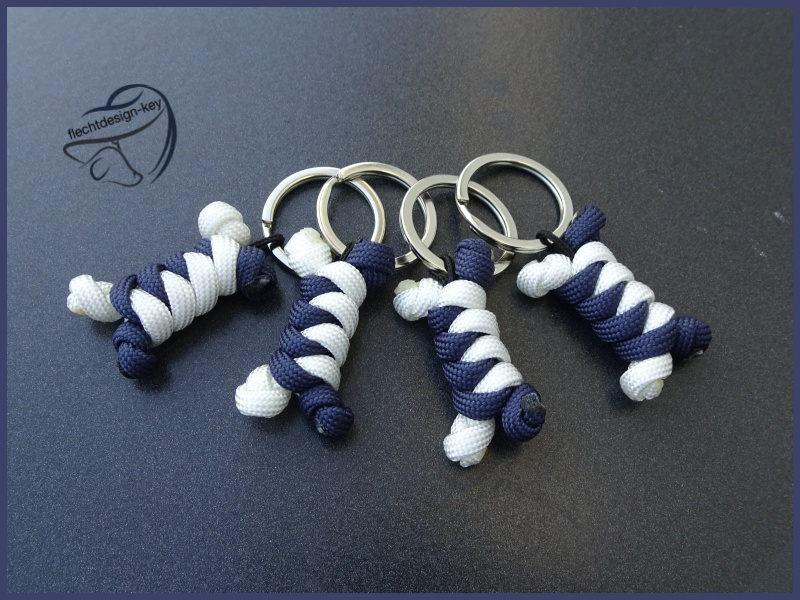 Anhänger Knochenform aus Paracord