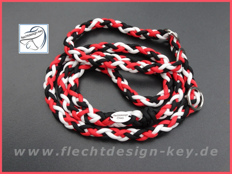 Schlupfleine, Retrieverleine aus Paracord 6fach rund geflochten