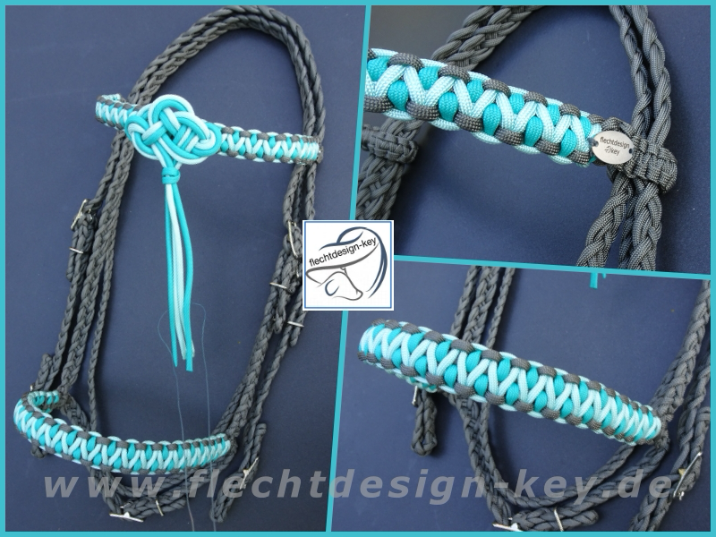 Paracord Trense, Flechttrense Englisch mit Reithalfter