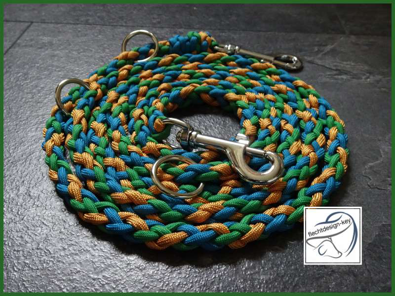 Hundeleine Paracord 6-fach round braid