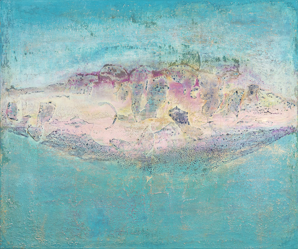 Reflection in Pieces - 2019-2024 (acrylic & mixed media on canvas - 100 x 120 x 4) - photo: Chris Gebhart [enquire for price / Preis auf Anfrage]