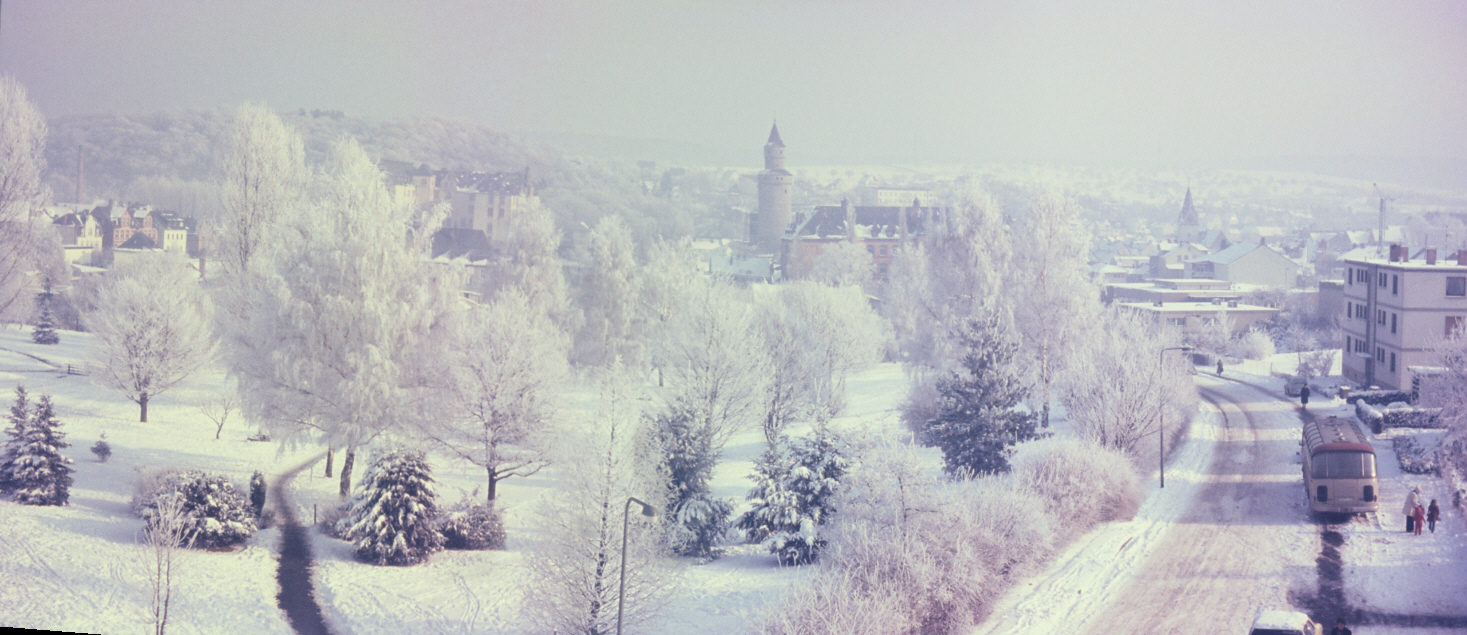 Blick über den Park Stolzwiese in den 60er Jahren.