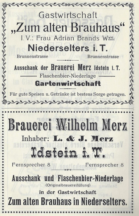 Exklusiv-Ausschank der Brauerei Merz auch in Niederselters