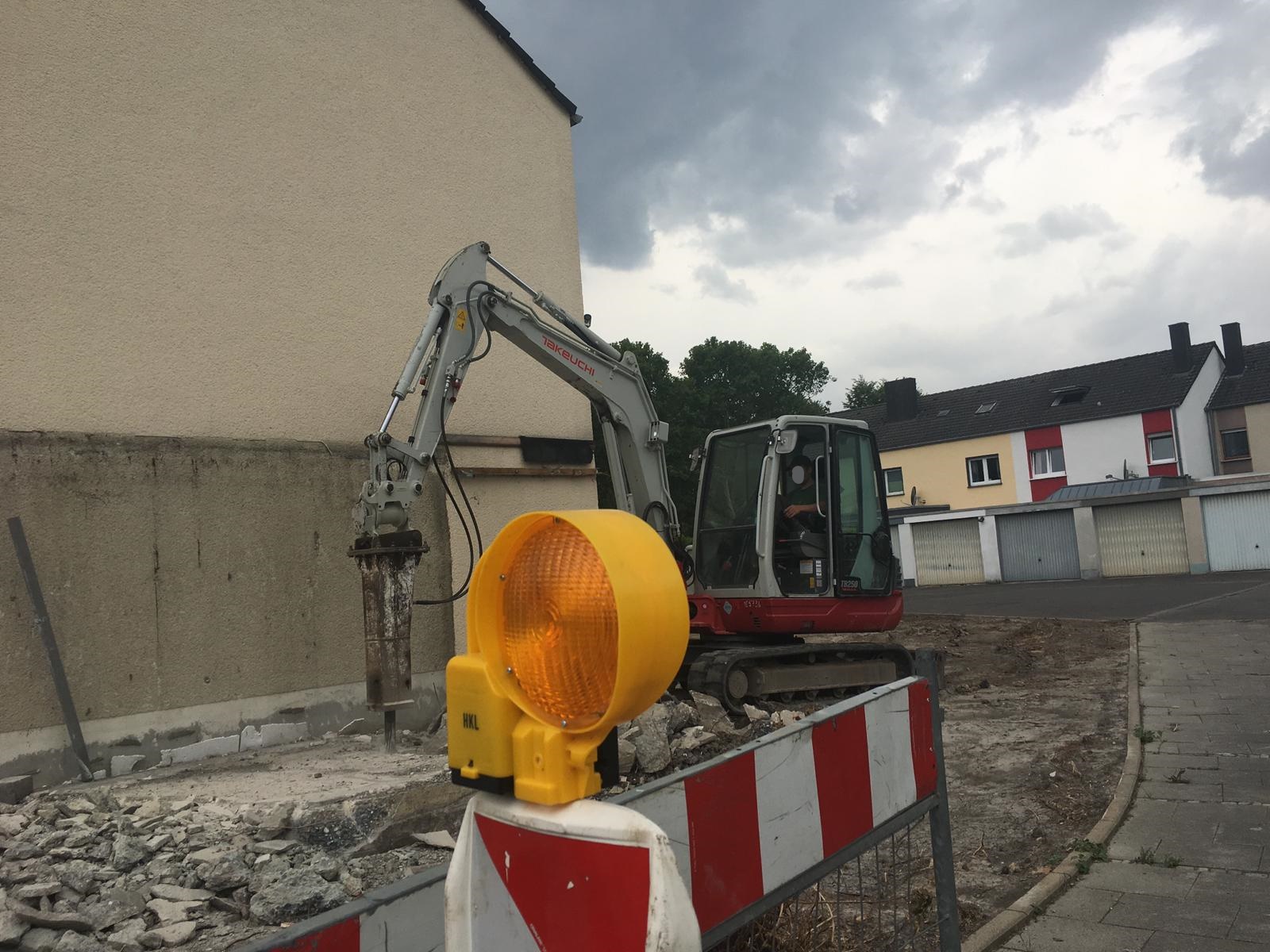 Abriss einer Garage