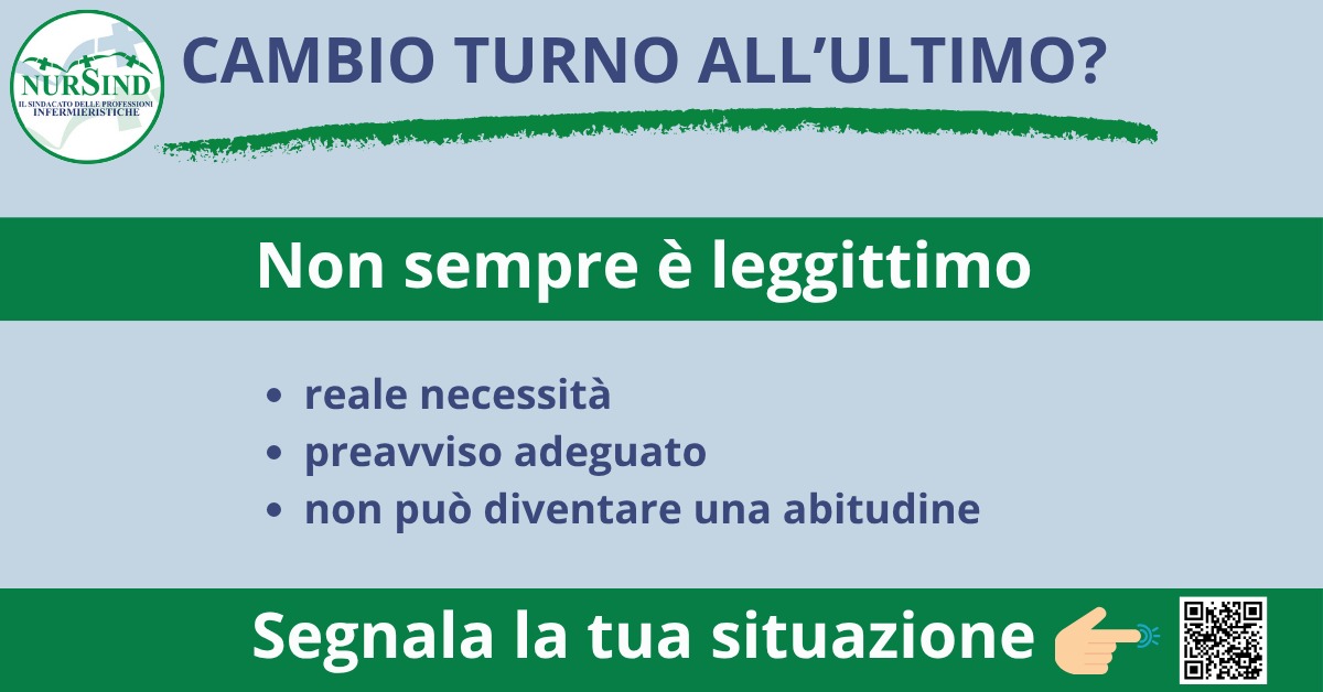 NurSind Romagna: Cambio turno all'ultimo? quando non e' legittimo?