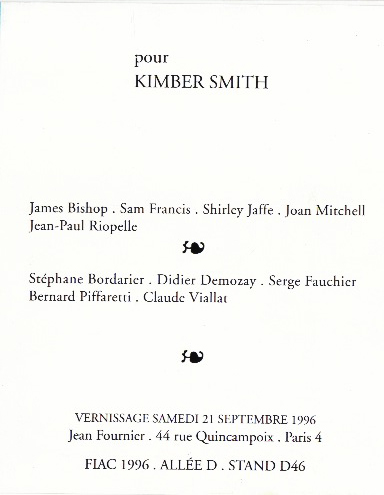 21 septembre 1996 "Pour Kimber Smith"